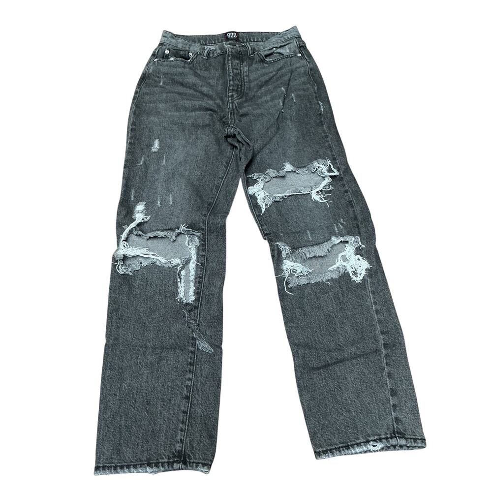BDG Slim Straight Distressed Denim Jeans Size 25 Gray Wash